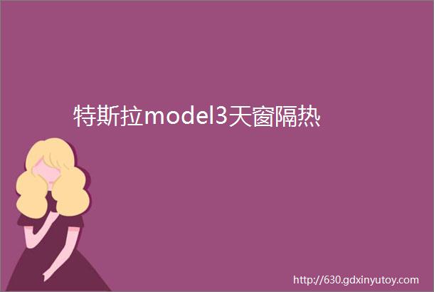 特斯拉model3天窗隔热