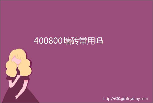 400800墙砖常用吗