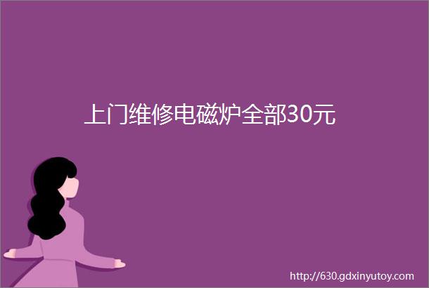 上门维修电磁炉全部30元