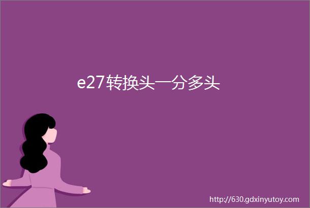 e27转换头一分多头