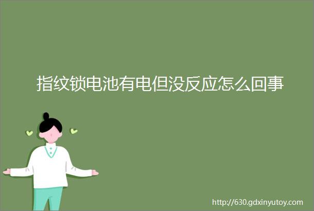 指纹锁电池有电但没反应怎么回事