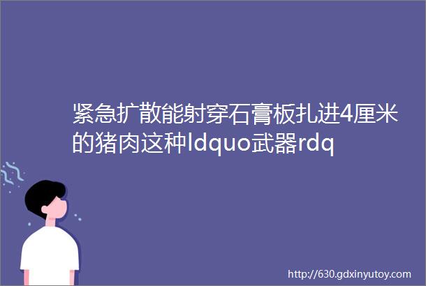 紧急扩散能射穿石膏板扎进4厘米的猪肉这种ldquo武器rdquo台州很多小学生在玩helliphellip