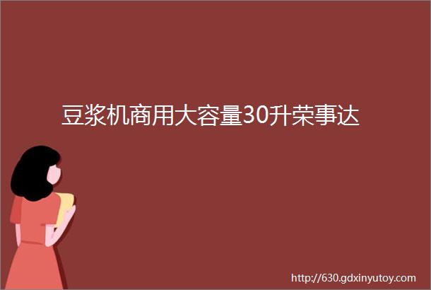 豆浆机商用大容量30升荣事达