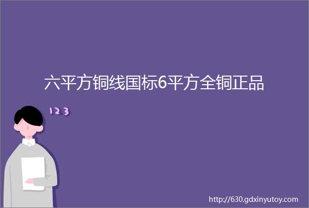 六平方铜线国标6平方全铜正品